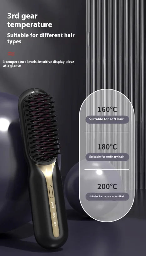 Wireless Charging Hair Straightening Comb