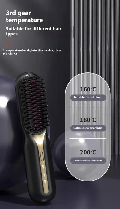 Wireless Charging Hair Straightening Comb