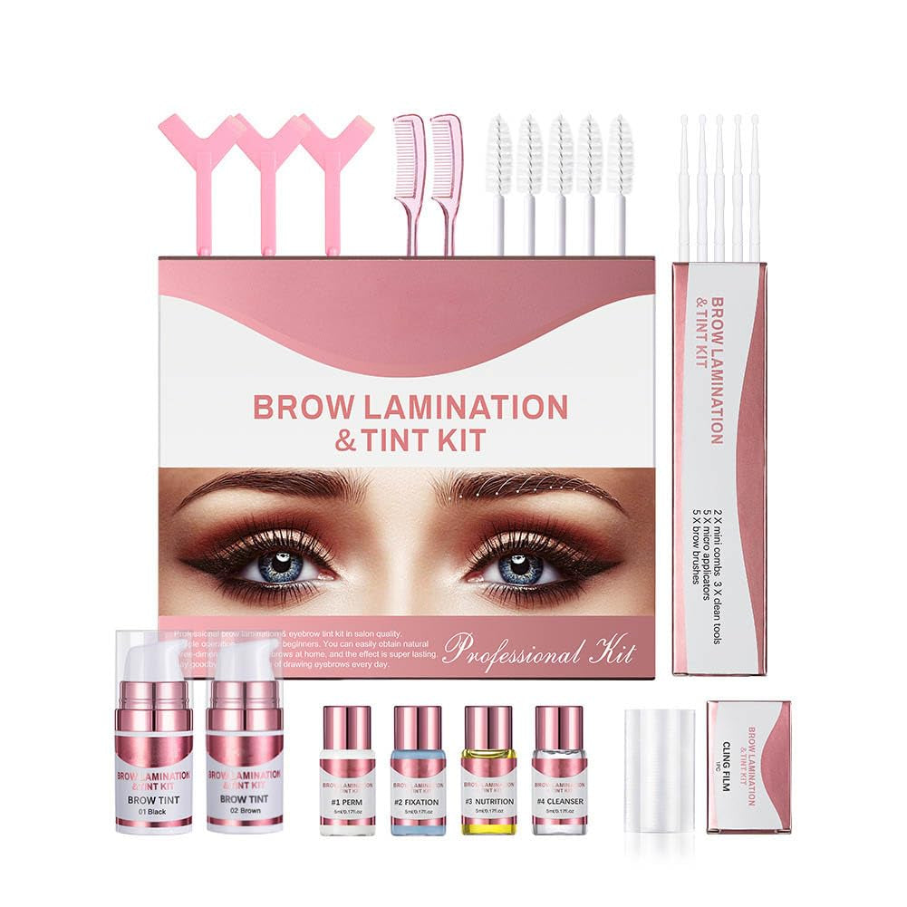 Brow Lamination Kit Brow Color Kit, Natural Eyebrow Makeup Kit, Professional Eye Brow Perm Kit