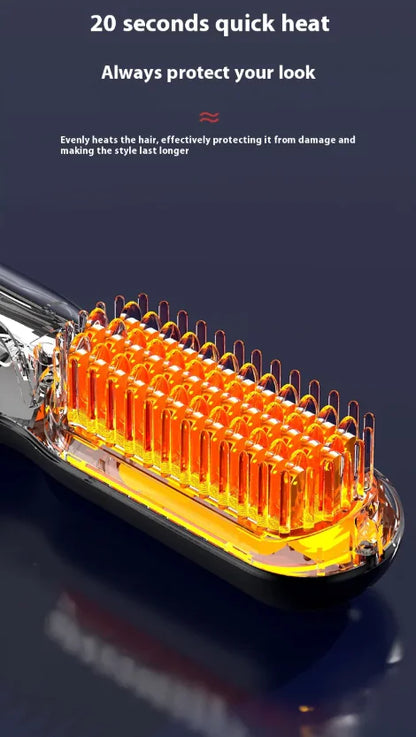 Wireless Charging Hair Straightening Comb